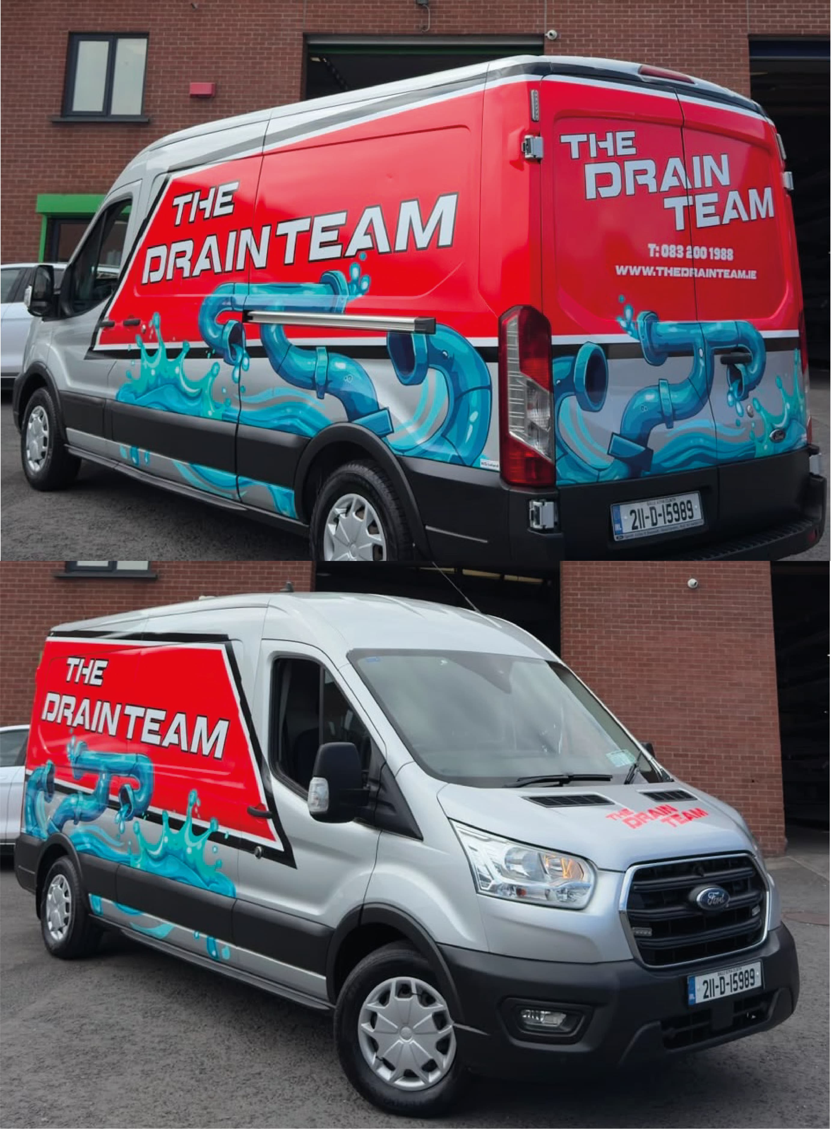 The Drain Team Vans, Print · Vehicle Graphics